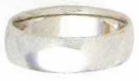 
Comfort Fit Wedding Band 14k White Gold 6mm
