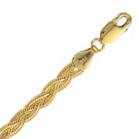 
3.6 mm Braided Fox Chain in 14k Yellow Gold

