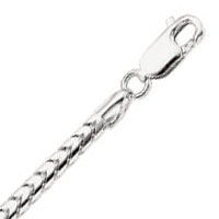 
3.3 mm Franco Chain in 14 White Gold
