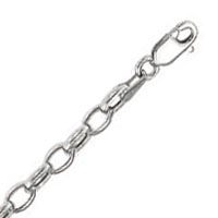 
3.5 mm Oval Rolo Chain in 14k White Gold
