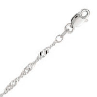 
2.1 mm Singapore Chain in 14k White Gold
