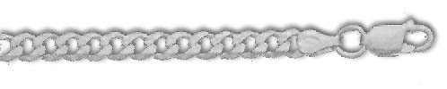 
6.0 mm Curb Chain in Sterling Silver
