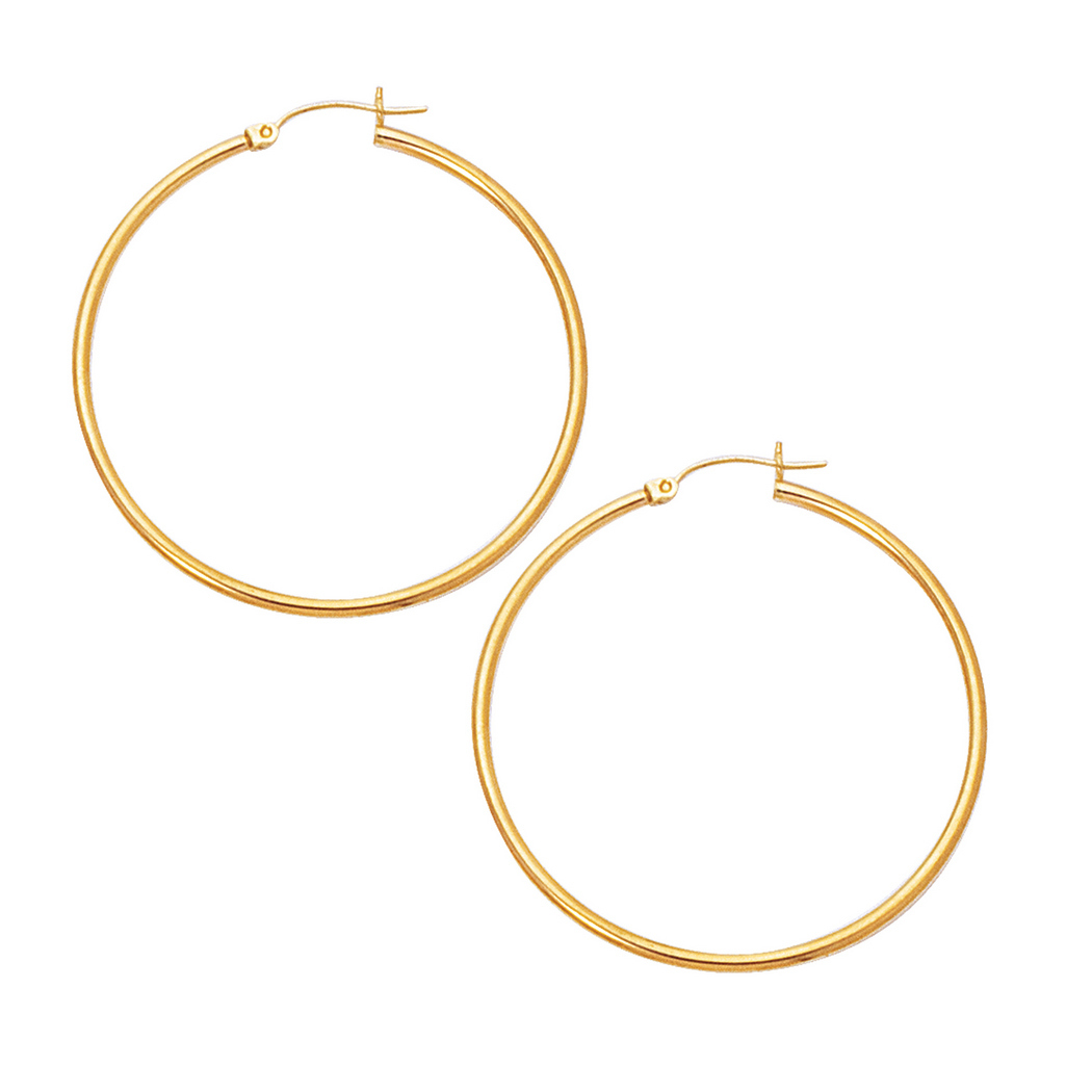 
10k Yellow Gold 2x45mm Shiny Runway Earrings
