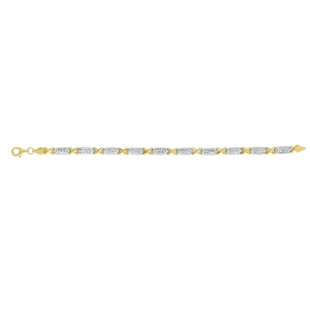 
14k Two-Tone Sparkle-Cut Pave Necklace - 17 Inch
