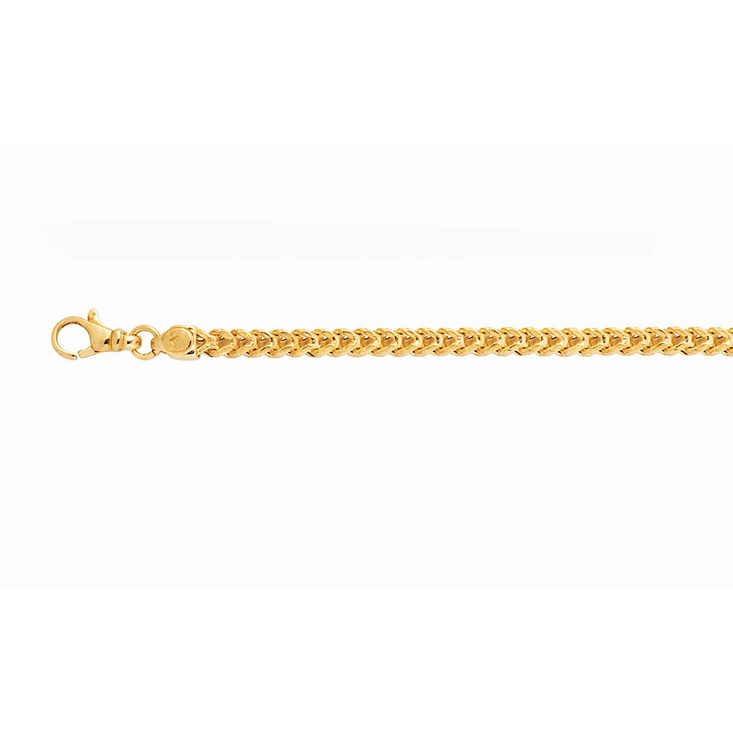 
14k Yellow Gold 5 mm Mens Fancy Bold Franco Necklace - 26 Inch
