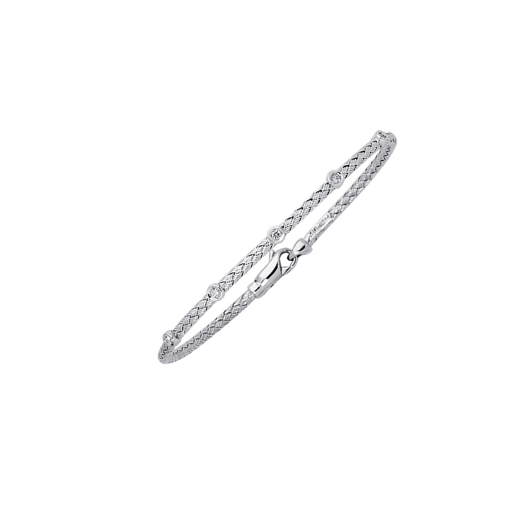 
14k White Couture Diamond Necklace - 17 Inch
