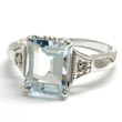 
Emerald-cut Aquamarine & Diamond Ring
