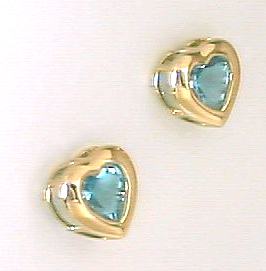 
Adorable Heart-shape Blue Topaz Earrings
