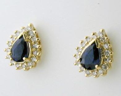 
Pear-shape Sapphire and Diamond Earrings
