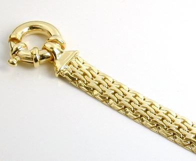 
Flat Woven Bracelet with Spring Clasp
