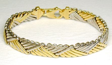 
Stunning Two-tone Sculpted Bracelet
