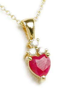 
Heart-shape Ruby & Diamond Pendant
