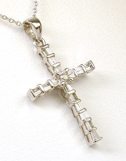 
Baguette Diamond Cross Pendant
