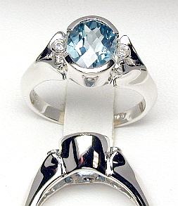 
London Blue Topaz & Diamond Ring
