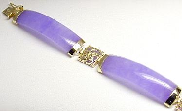 
Lavender Jade 4 Segment Dragon Bracelet
