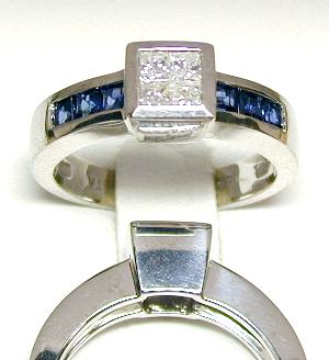 
Princess Sapphire & Princess Diamond Ring
