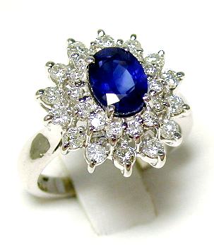
Bold Sapphire & Diamond Cocktail Ring
