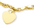 
Petite Rolo Bracelet w/ Heart Shaped Char
