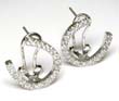 
Stunning Diamond Horseshoe Earrings 
