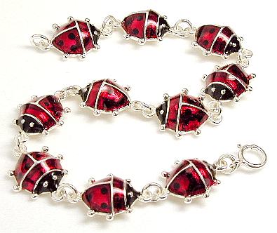 
Ladybug Enamel Bracelet
