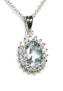 
Aquamarine & Diamond Pendant
