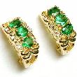 
Oval Emerald & Diamond Earrings

