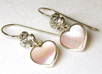
Pink Shell Heart & Flower Frenchwires
