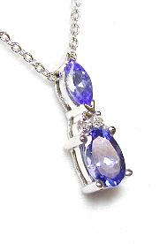 
Oval and Marquise Tanzanite and Diamond Pendant
