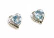 
Petite Heart Blue Topaz Framed Earrings
