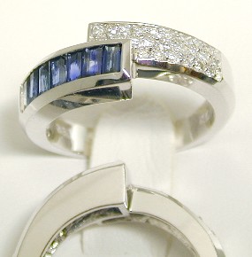 
Baguette Sapphire & Diamond Ring
