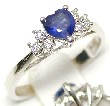 
Heart-shape Sapphire & Diamond Ring
