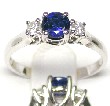 
Sapphire & Diamond Round 3 Stone Ring
