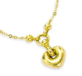 
Puffed Heart Cable Necklace
