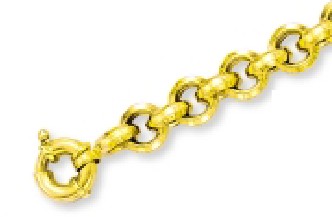 
Edged Rolo Bracelet with Spring Clasp
