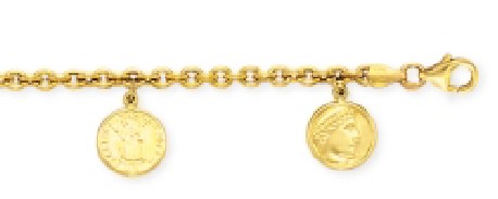 
Coin Dangle Charm Bracelet
