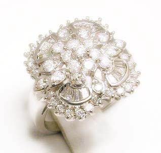 
Baguette & Round Diamond Cluster Ring
