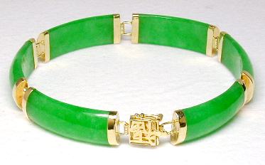 
Simple Green Jade Segment Bracelelet
