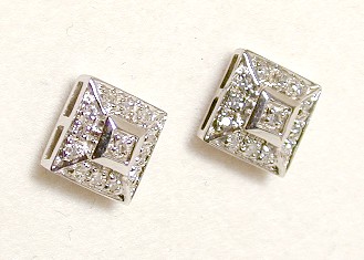 
Art Deco Diamond Square Earrings
