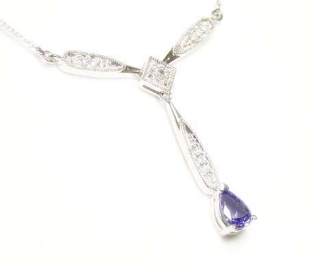 
Effy Drop Tanzanite & Diamond Necklace
