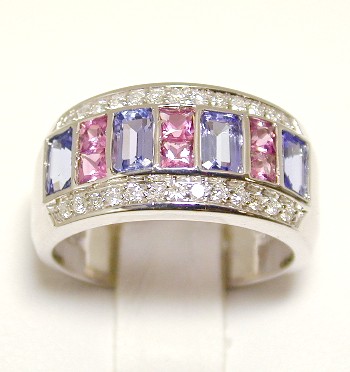 
Effy Collection Tanzanite / Tourmaline & Diamond Ring
