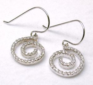 
Diamond Swirl Eurwire Earrings
