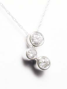 
Designer Triple Bezel Diamond Pendant
