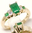 
Emerald-cutGenuine Columbian Emerald & Pr
