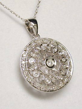 
Antique Diamond Circular Pendant
