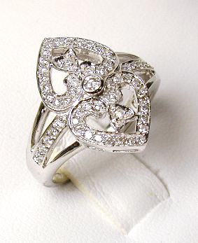 
Art Deco Double Heart Diamond Ring
