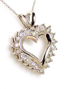 
One Carat Diamond Heart Pendant
