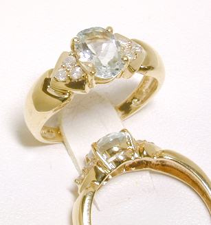 
Bold Aquamarine & Diamond Ring
