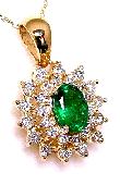 
Bold Emerald & Diamond Cocktail Pendant
