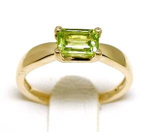 
Emerald Peridot East/West Ring
