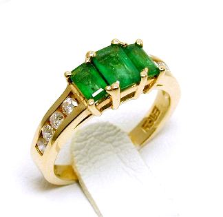 
Triple Emerald Band Ring
